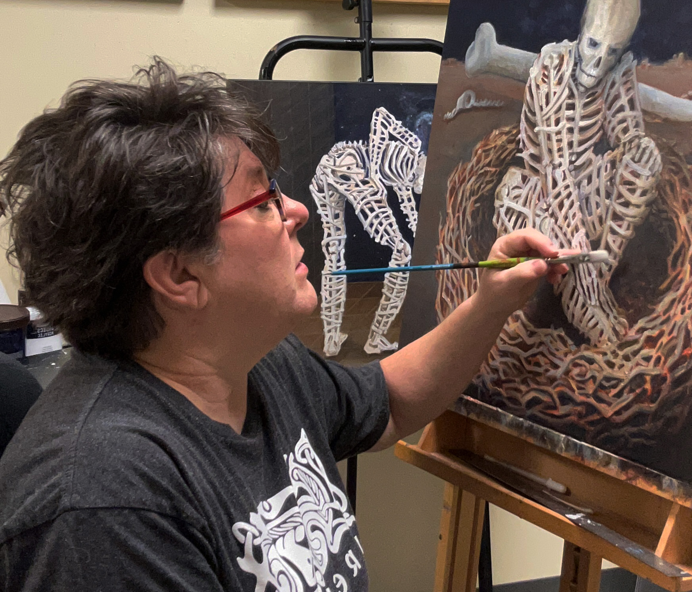 Artist at easel