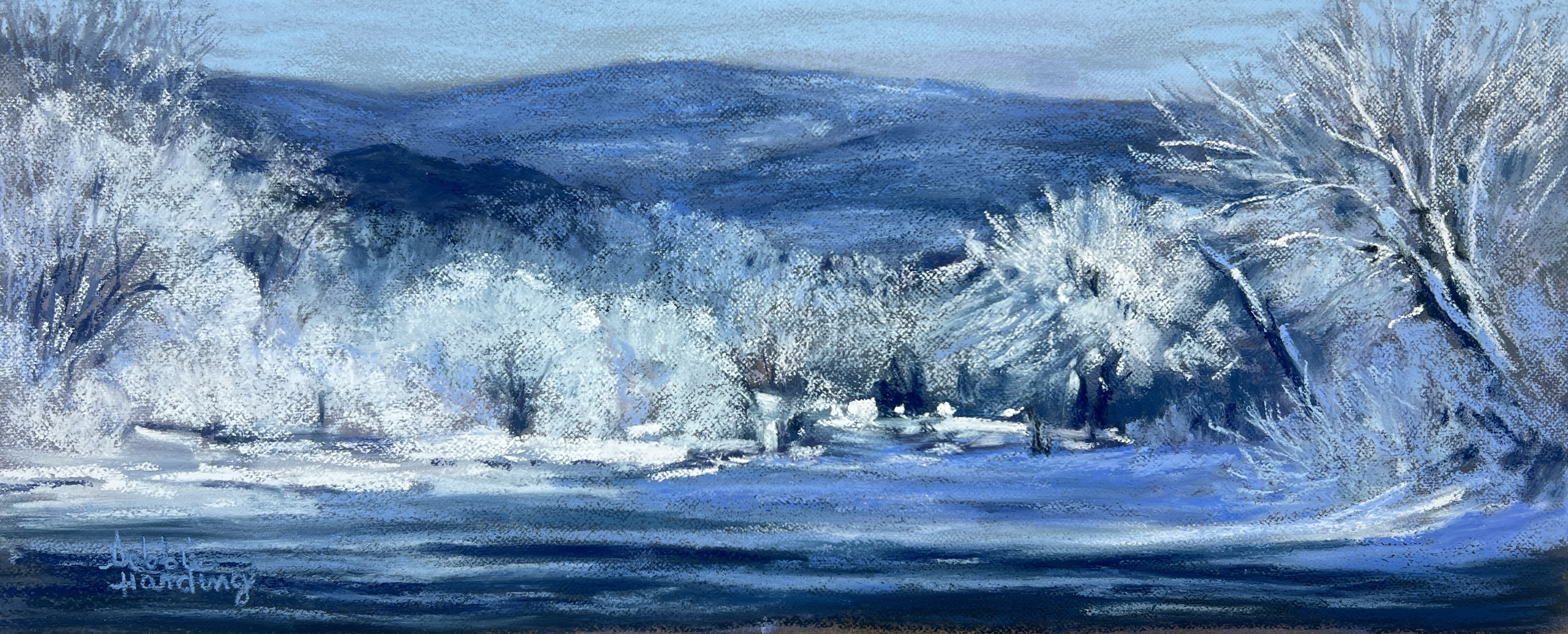 I wanted to capture the sharp, breath-stealing cold I experienced that day&mdash;when the air felt crystalline and the river lay still beneath a pale winter sky.