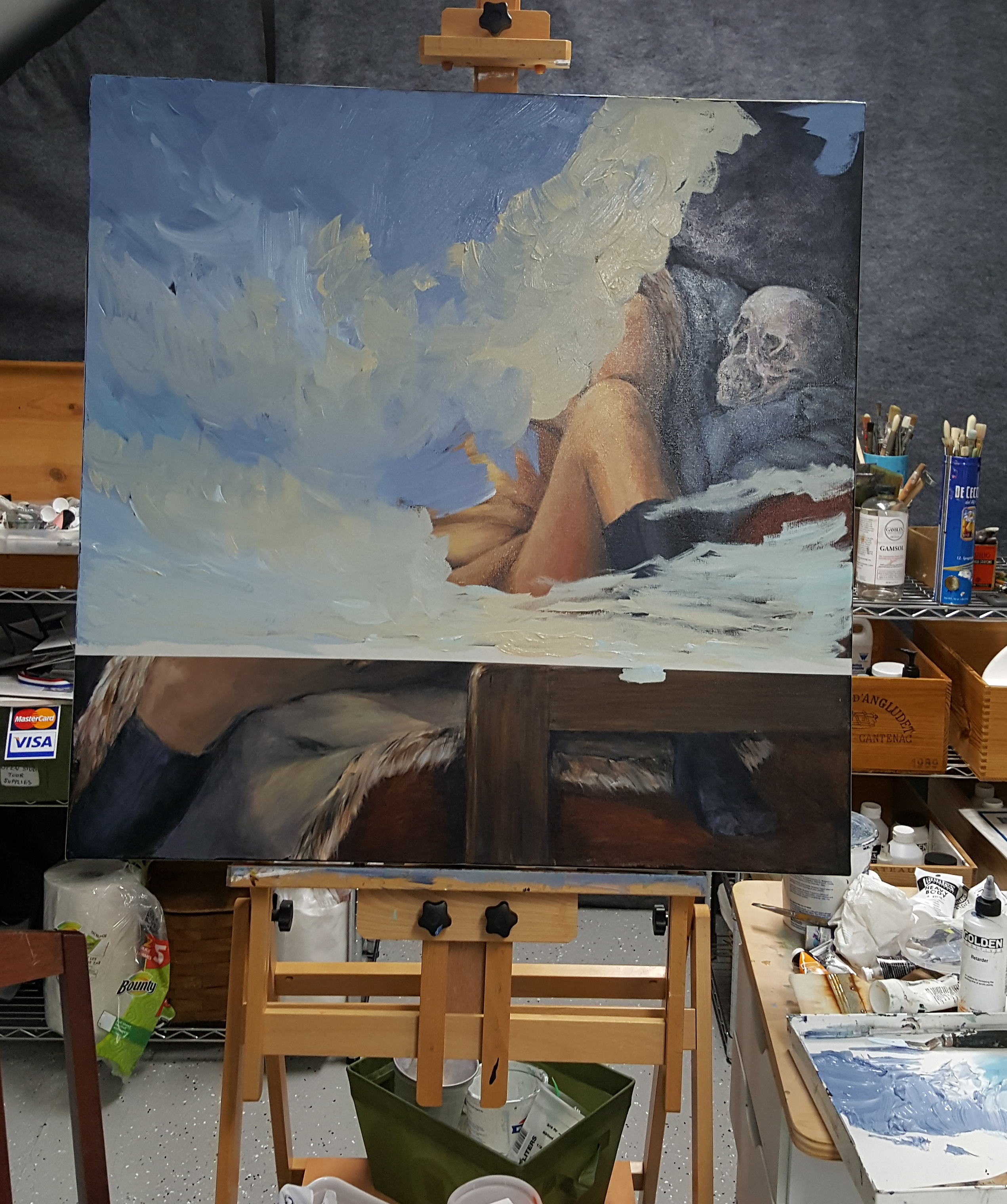 Beginning new painting