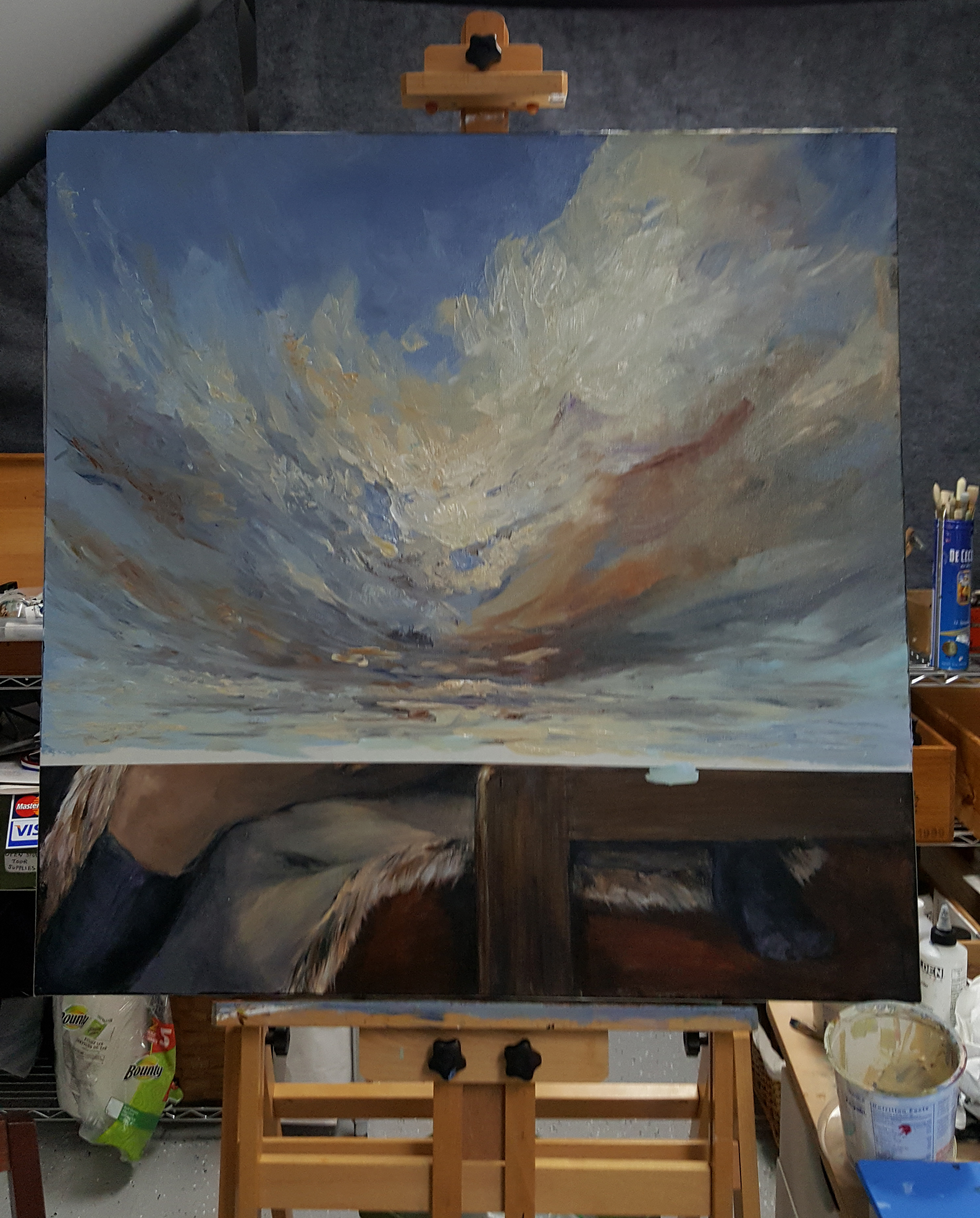 New painting over old