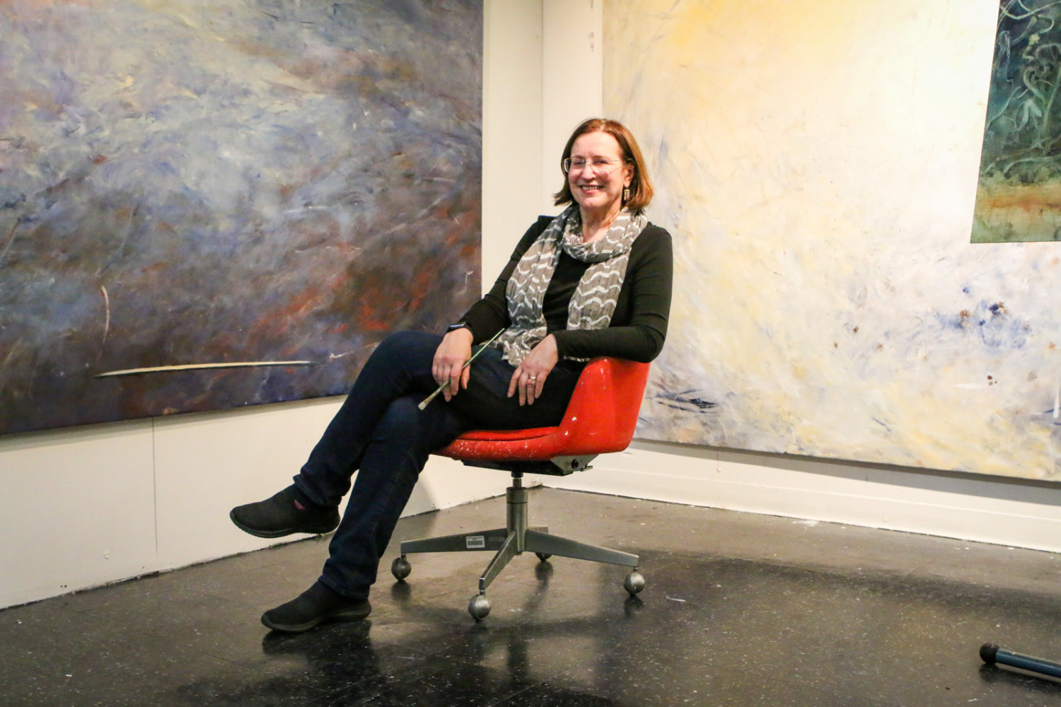 Heather Stivison in New Bedford Studio