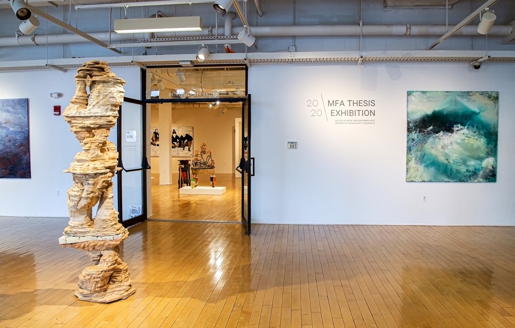 Entrance to MFA thesis show