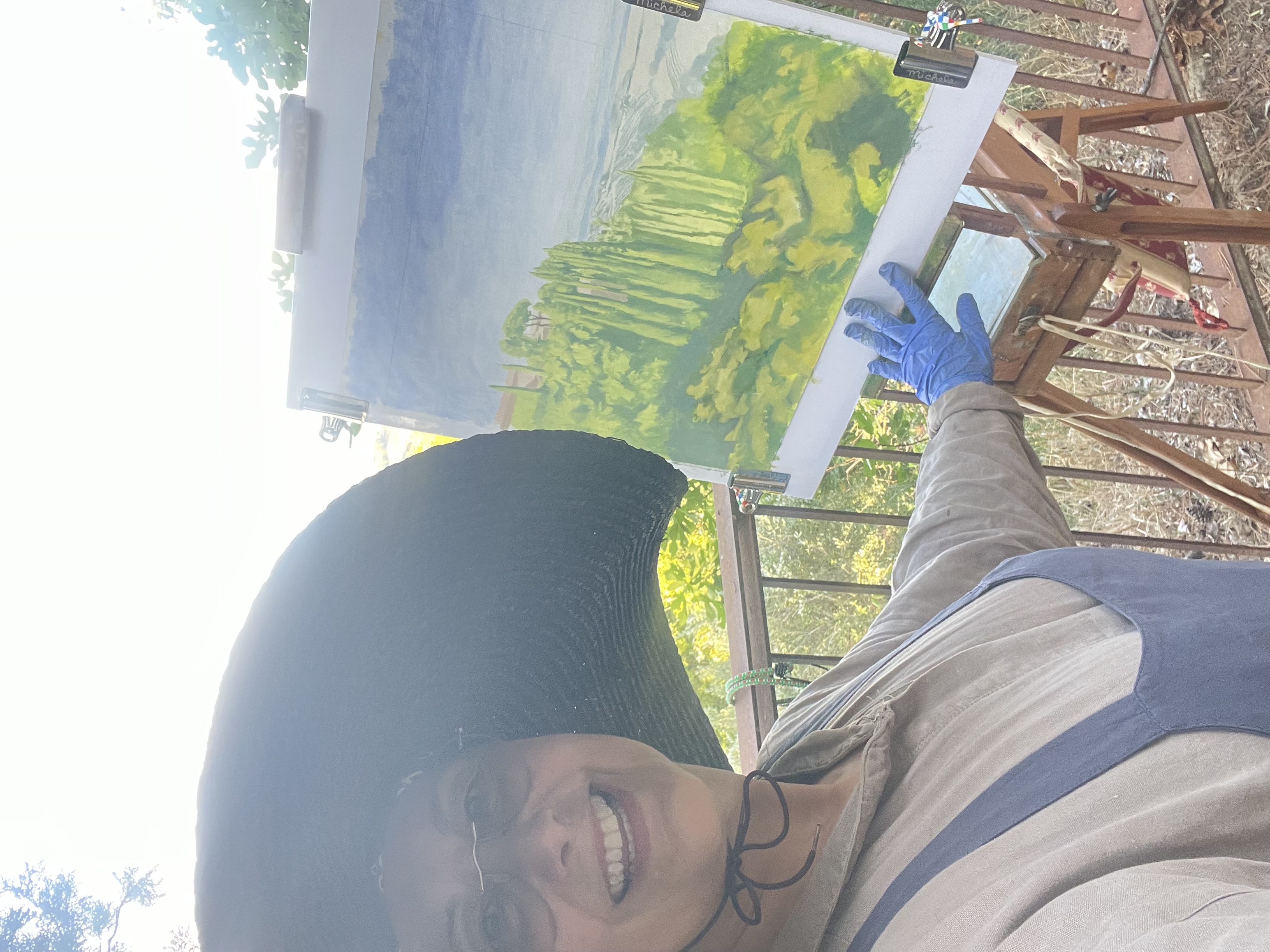 First day painting in San Gimignano, Italy