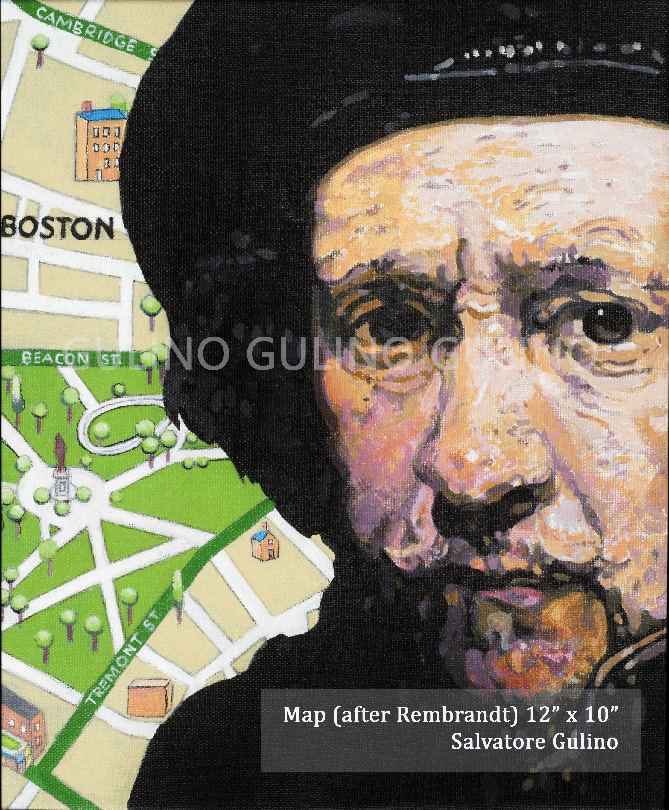 Map (after Rembrandt) 12" x 10" Gulino